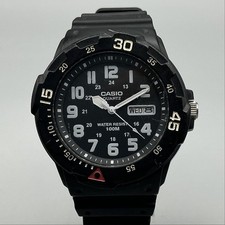 Casio 5125 MRW-200H Mens Watch 43mm Black Dial Day Date Resin 100m picture