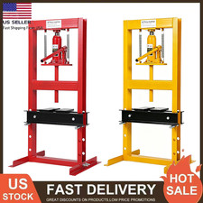 GRAVEE 6/12/20 Ton Hydraulic Shop Press H-Frame w/Press Plates Adjustable Table picture