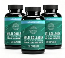 1-3x Primal Harvest Multi Collagen 120 Capsules (I, II, III, V, X) Supplement, picture