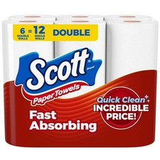 Scott Choose-A-Sheet Paper Towels 6 Double Rolls 108 Sheets Per Roll picture