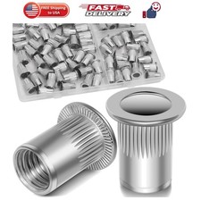 115Pcs M6 Rivet Nuts,Carbon Steel Threaded Rivet Nut Inserts | m6-1.0 pressur... picture