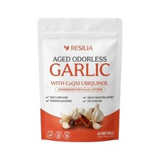 Resilia Garlic Extract 600mg Softgels (60 Count) – Odorless Aged Garlic Extra... picture