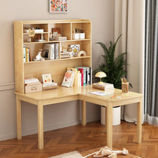 BALANBO Kids Desk Corner Writing Desk Child Study Learning Desk with Hutch picture
