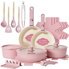21-Piece Nonstick Ceramic Cookware Set, Stackable & Oven Safe, Induction Ready, picture