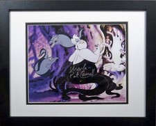 🟪 Disney Little Mermaid Hand Signed URSULA PAT CARROLL NEW 11x14 Frame 8x10 picture