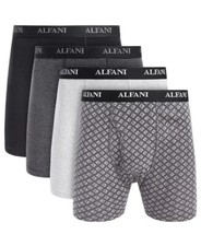 ALFANI Mens Boxer Briefs Small Grey 4-Pack Tagless 100% Cotton picture