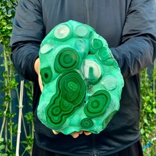 5.03LB Top Natural Polyocular Malachite Quartz Crystal Gloss Mineral Specimen picture