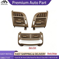 3PCS Front AC Air Vent Grille Panel For Benz E Class W211 W219 03-08 Dark Beige picture