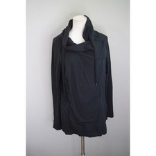 Lululemon Coast Easy Wrap 6 Black Asymmetrical Cowl Neck Zip Up Women Athleisure picture