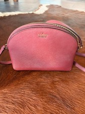 Kate Spade Pebbled Wine Saffiano Dome Zip Top Crossbody Handbag picture