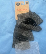 Simms Wool Half Finger Glove Steel Size L/XL Brand New with Tags 13234-030-4050 picture