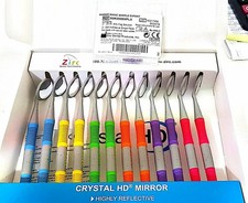 Dental ZIRC CRYSTAL HD Neon Mouth Mirrors with Soft Grip Handle - MADE IN USA picture