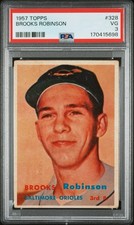 1957 Topps #328 Brooks Robinson RC Rookie HOF PSA 3 VG Newly Graded picture