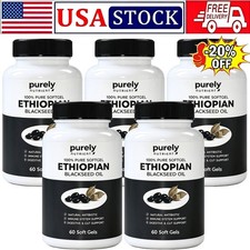 5PACK Purely Nutrient Ethiopian Black Seed Oil Capsules 60 Count picture