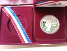 1983 s  $1  Proof Olympic Discus Commemorative Silver Dollar - U.S. Coins picture