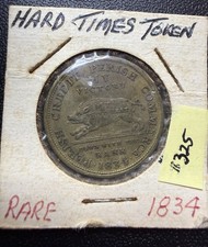 1834 Hard Times Token “Running Boar