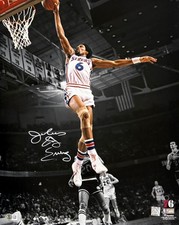 Julius Dr. J Erving Signed 16x20 Philadelphia 76ers Photo BAS picture