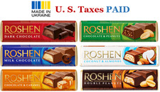 6 Pack Roshen Mix Chocolate Bars Variety Pack Assorted Flavors Ukrainian Sweets picture