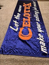 Vintage Celotex 8x3 Satin Dealer Banner + Original Chicago Tube 1940s-50s Rare picture