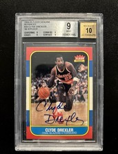 2004 Fleer Genuine 1986-87 Buyback Clyde Drexler RC BGS 9 Mint 10 Auto - Pop 1 picture