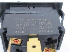 Carling Technologies Rocker Switch Black w/ Amber Light picture