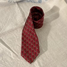 Robert Talbot Classic Men’s Red Necktie T For Talbot 100% Silk picture