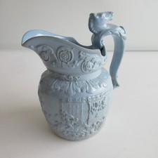 Antique Pottery Pitcher 1830's Stoneware William Ridgway & Co. John Gilpin Horse picture