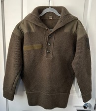 1983Austrian Army style Mil-Tec Brand Sweater Alpine Pullover Knit Olive OD Wool picture