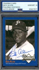 Dick Richie Allen Gem Mint 10 PSA DNA Signed 2009 Diamond Signature Philadelphia picture