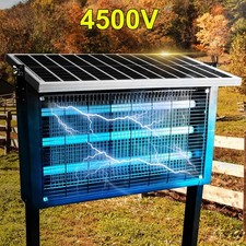 Solar Bug Zapper Outdoor Mosquito Zapper 4500V Waterproof Rechargeable Fly Trap picture