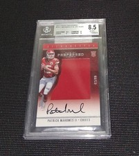 2017 Panini Preferred Silhouettes Patrick Mahomes 42/99 BGS 8.5 Auto 10 picture