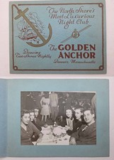 c1940s antique GOLDEN ANCHOR NIGHT CLUB danvers ma NAVY SAILOR PHOTO FOLDER ad picture