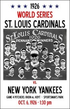 1926 World Series 11X17 Poster - Cardinals vs. Yankees picture