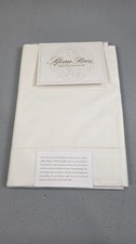 SFERRA BROS 3990 CELESTE IVORY FULL QUEEN FLAT SHEET Pure Egyptian Cotton NEW picture