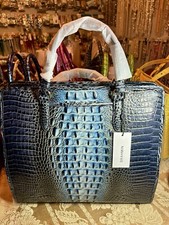 💙🩵Sold Out Brahmin Tia Shadow Ombre Melbourne Blue Satchel Handbag NWT picture