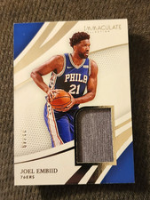 2020-21 Joel Embiid Panini Immaculate #RJ-JEM Game Used Patch Relic /49 picture