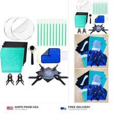 Luxiys Trading Card Cleaning Kit 28 Pc Acrylic Disc Clamps Mats Tools Repair picture