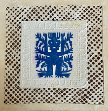 Papel Amate- with Nuju Sprit Blue Cutout - 