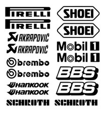 Motorsport Sponsors, Car Decal Sticker Racing Tuning Set 17 - 16 Stickers picture