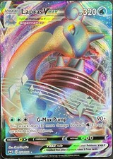 2020 Pokemon Sword and Shield Lapras VMAX Illustration Rare 050/202 SWSH01 picture
