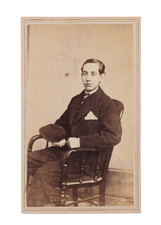 Victorian Era Carte de Visite Studio Portrait of a Handsome Young Man #323 picture