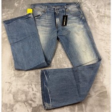 Guess Premium Mens Distressed Jeans Imperial Wash Blue Cotton Size 34 picture