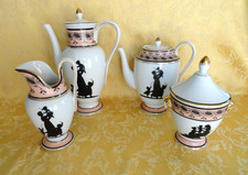 6 Pcs Mottahedeh Silhouette By Vista Allegre Coffee Tea Pots/ Creamer & Sugar picture