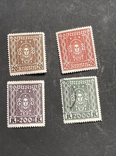 Austria 1922 4 Pcs Stamps (art Symbols) 2 MNH,1-MH,1-used picture