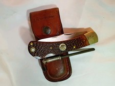 Vintage Remington R-3 Big Game Hunting Knife Leather Sheath & Sharpening Steel picture
