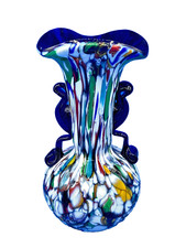 Antique Fratelli TOSO Murano Glass Vase MURRINA Millefiori Mix Mosaic Canes picture