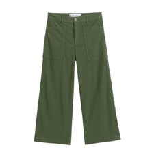 Frank and Eileen Pants Womens Size 14 olive Green Linen and cotton blend Wexford picture