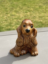 Vtg Adorable Cocker Spaniel Sad Face Brown Color 4”H Ceramic picture