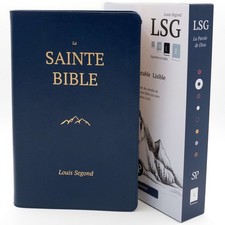 Blue Louis Segond French Bible LARGE Print – LSG Bible Bleu en Français by SP picture