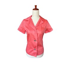 Vintage 1960s '70s Deadstock NWT Beeline Fashions Pink Collared Blouse XS/S picture